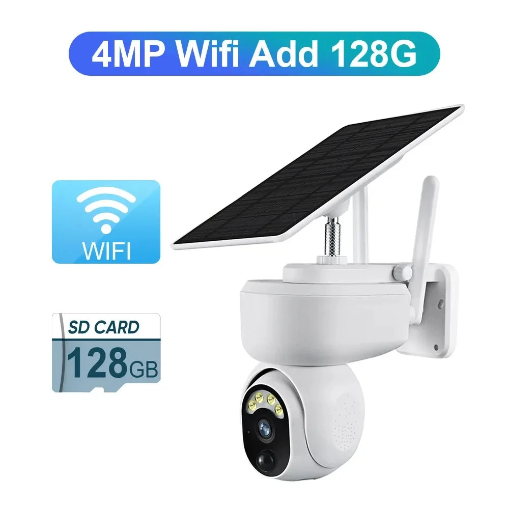 4G Solar Surveillance Camera 2K WiFi Outdoor Security
