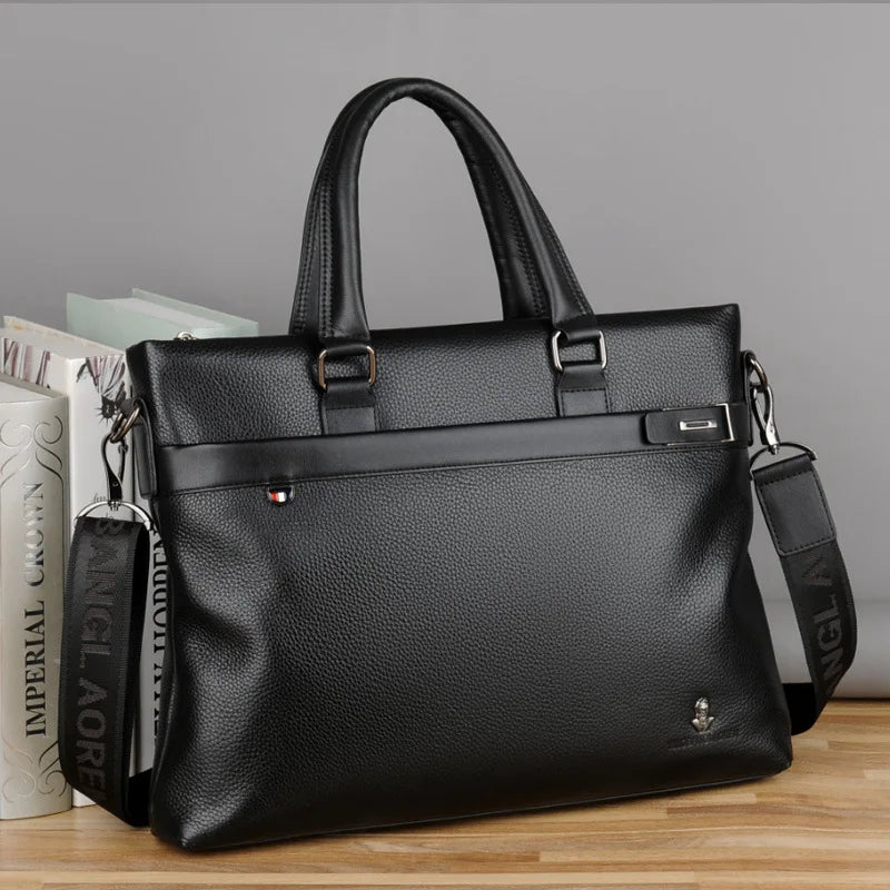 2024 Men's Business Shoulder Bag Leather