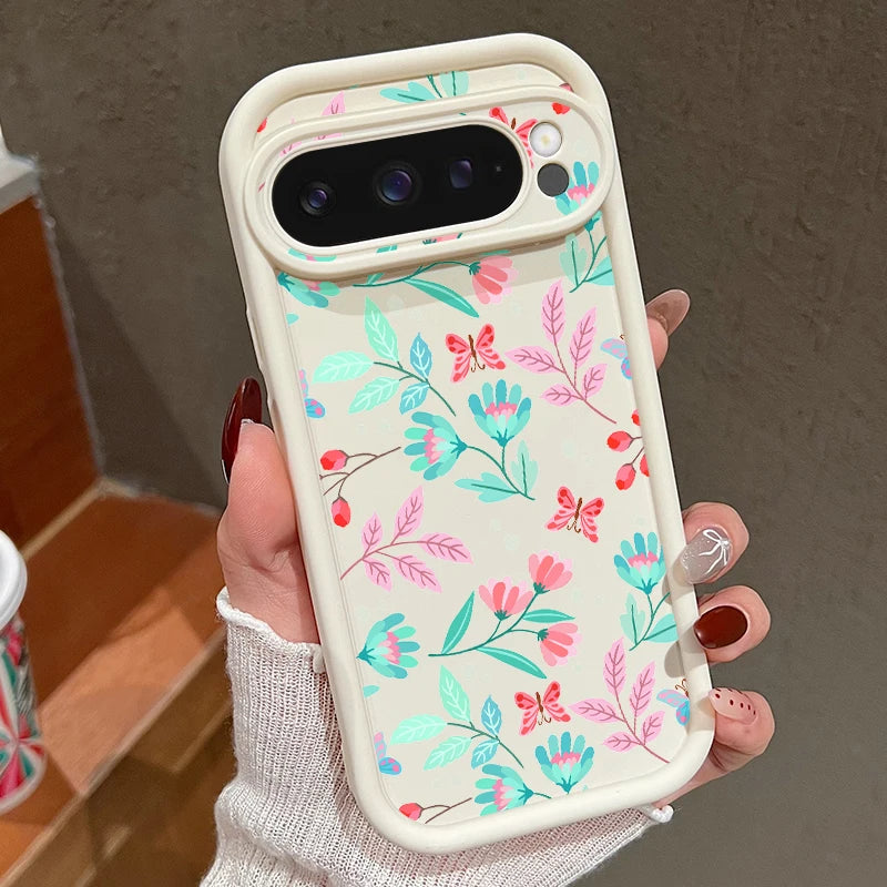 Bunte Blumen TPU-Hülle für Pixel 7–9