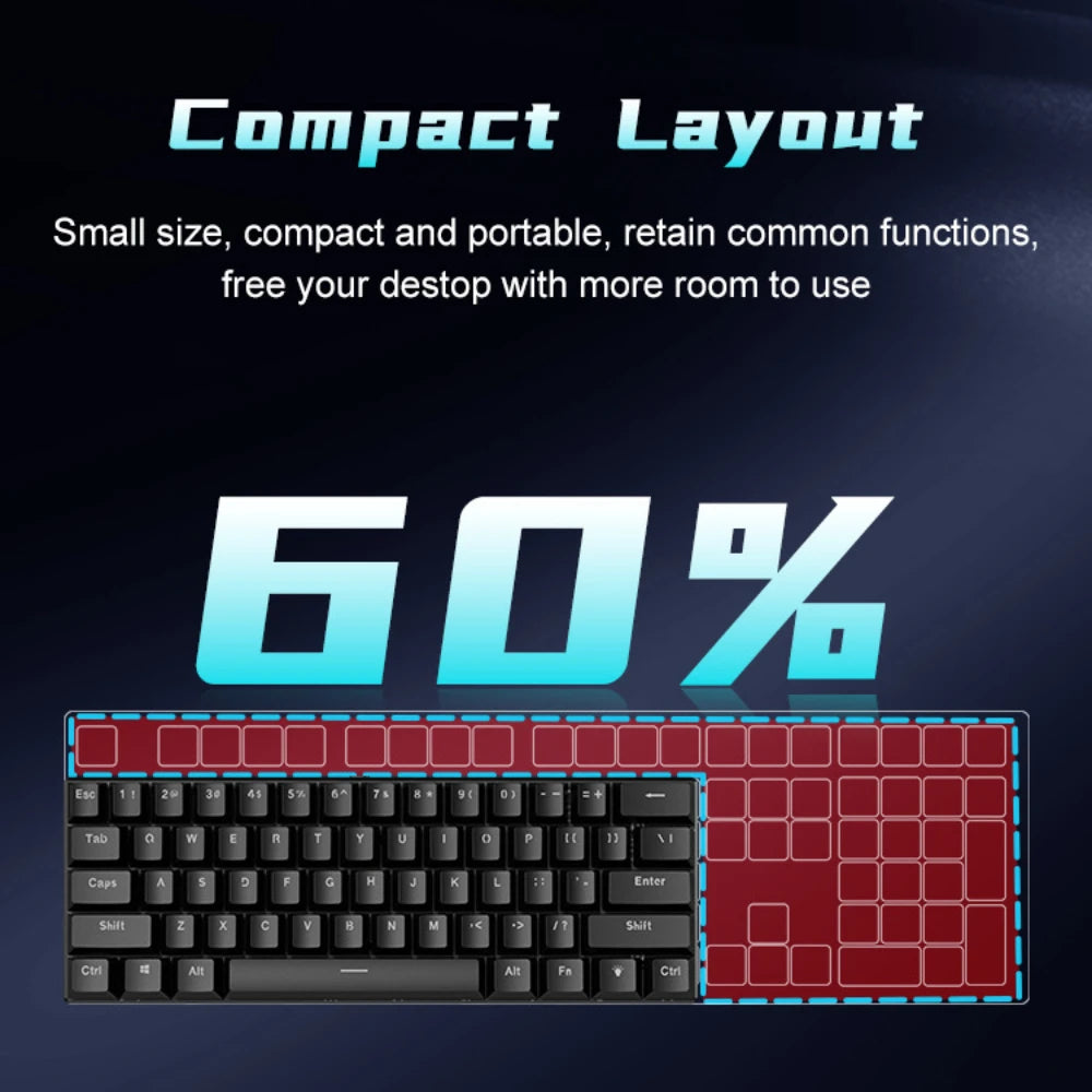 RGB Mechanische 60% Gaming Tastatur Weiß