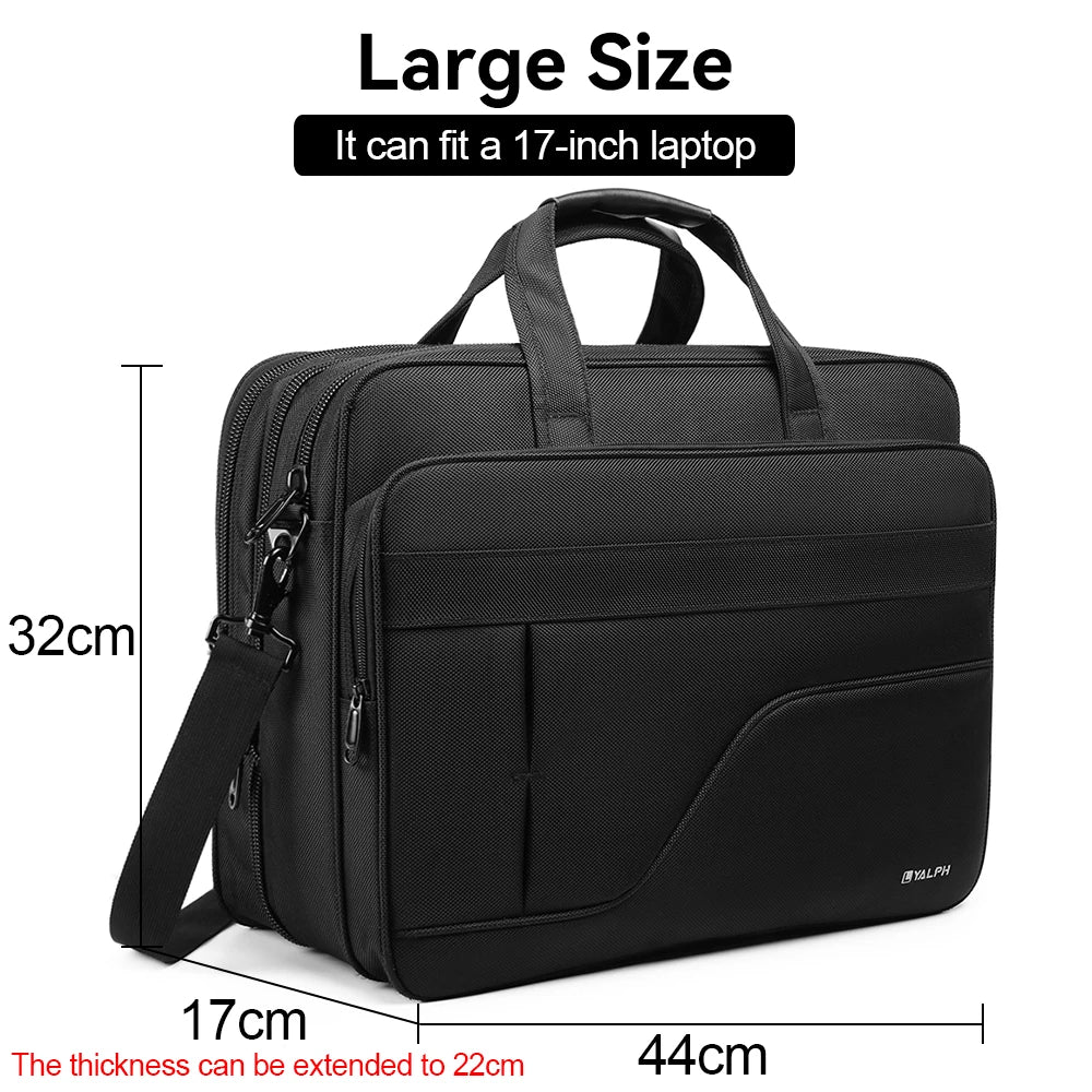 Large men's briefcase for 19-inch laptops