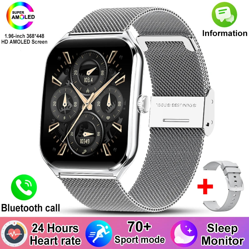 Ultra dünne Smartwatch 1,96" AMOLED mit Sportmodus
