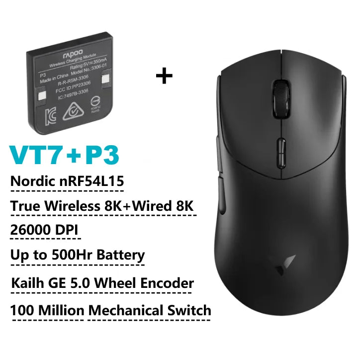 Leichte Wireless Gaming-Maus mit 8K Polling-Rate