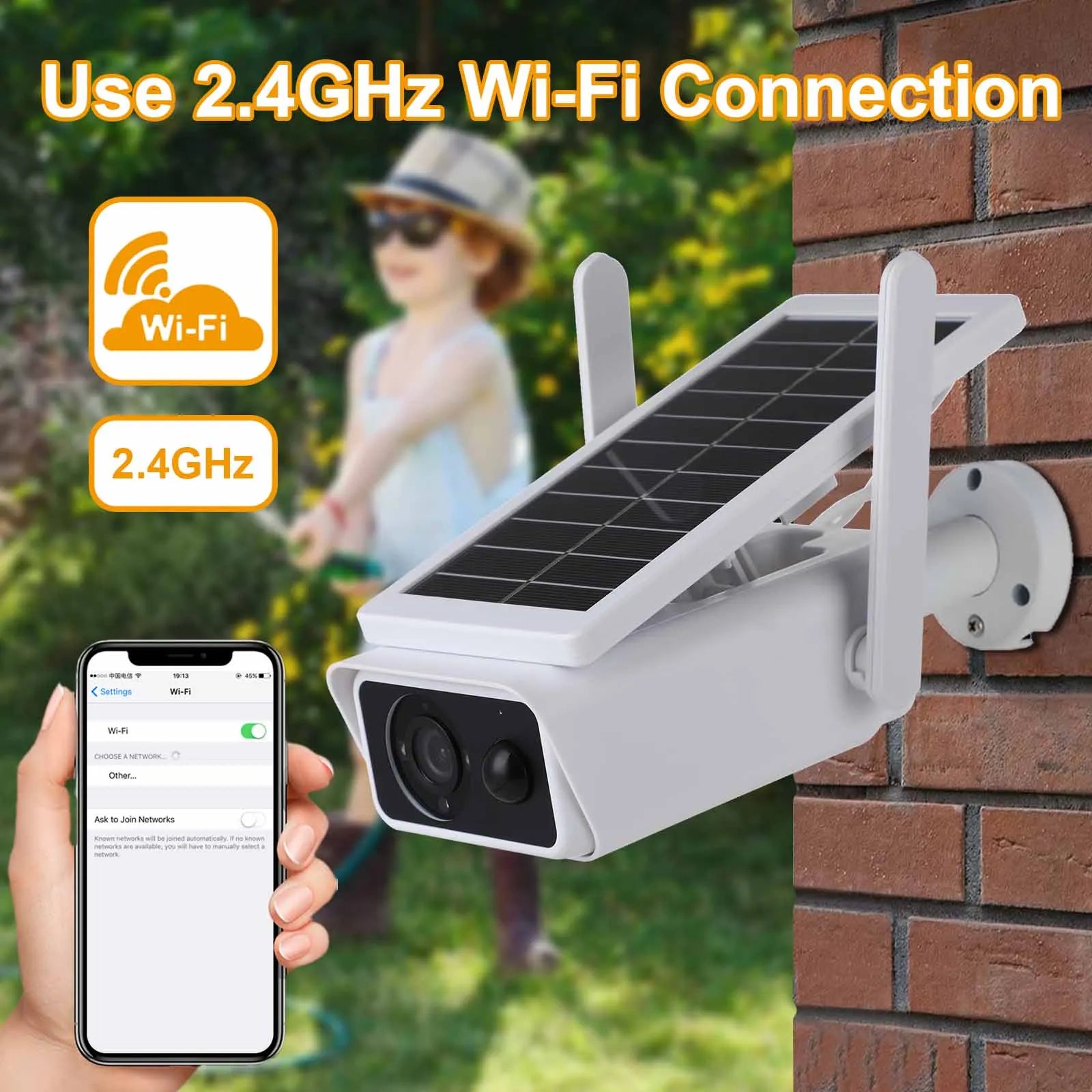 4K Solar WLAN Kamera 8MP Outdoor mit Akku & IP66