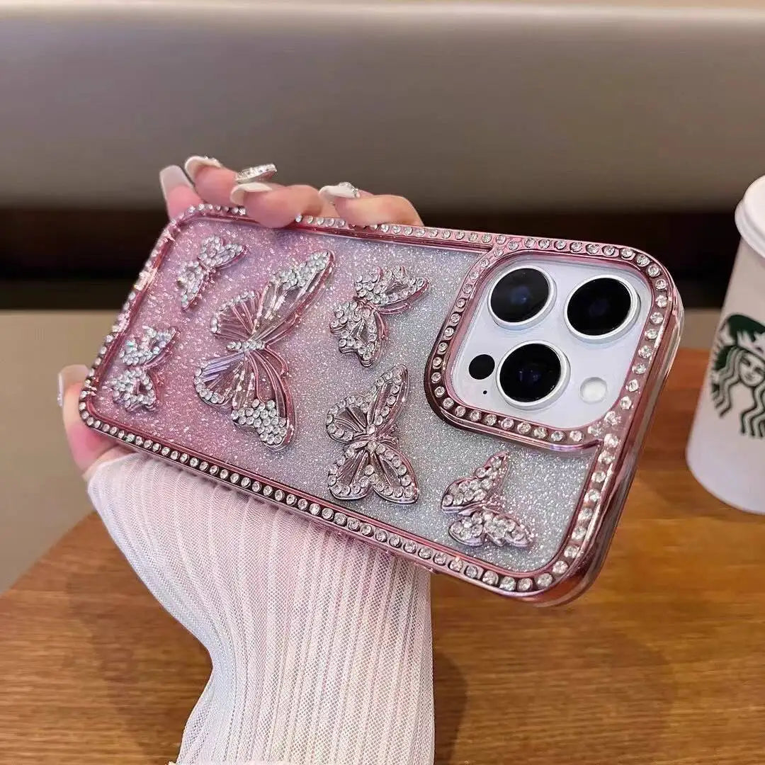 Elegante Handyhülle mit Diamantkamera für iPhone 17