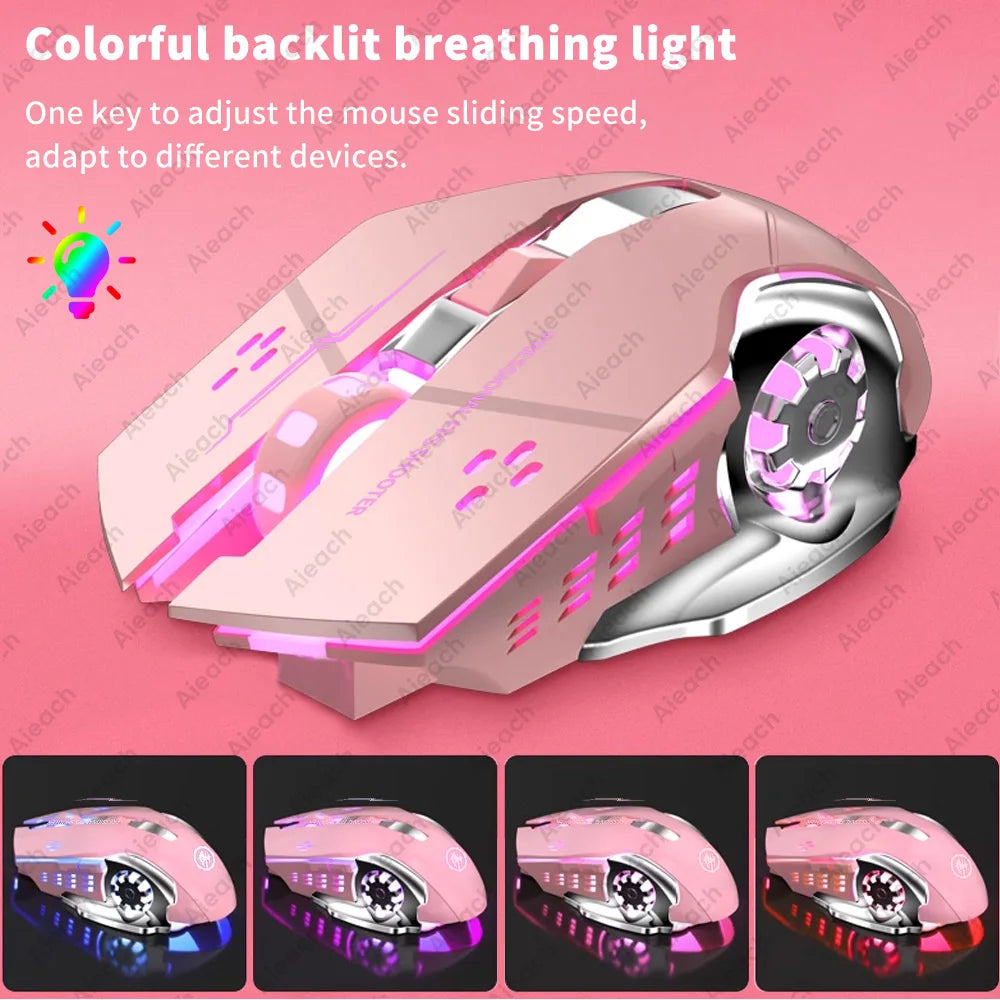 Mechanische Gaming-Maus kabellos 2000 DPI mit RGB