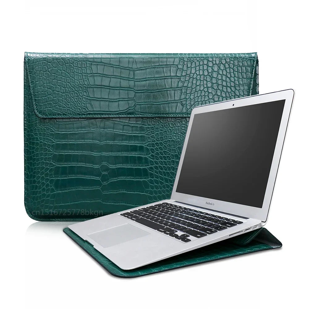 Krokodil-Leder Laptop Sleeve MacBook