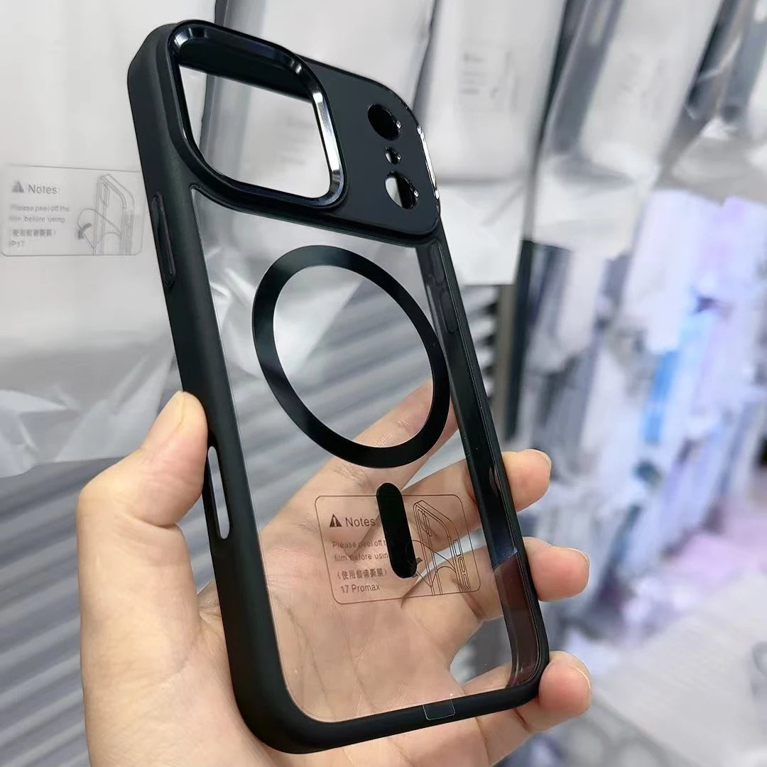 Magnetic case with metal frame for iPhone 17