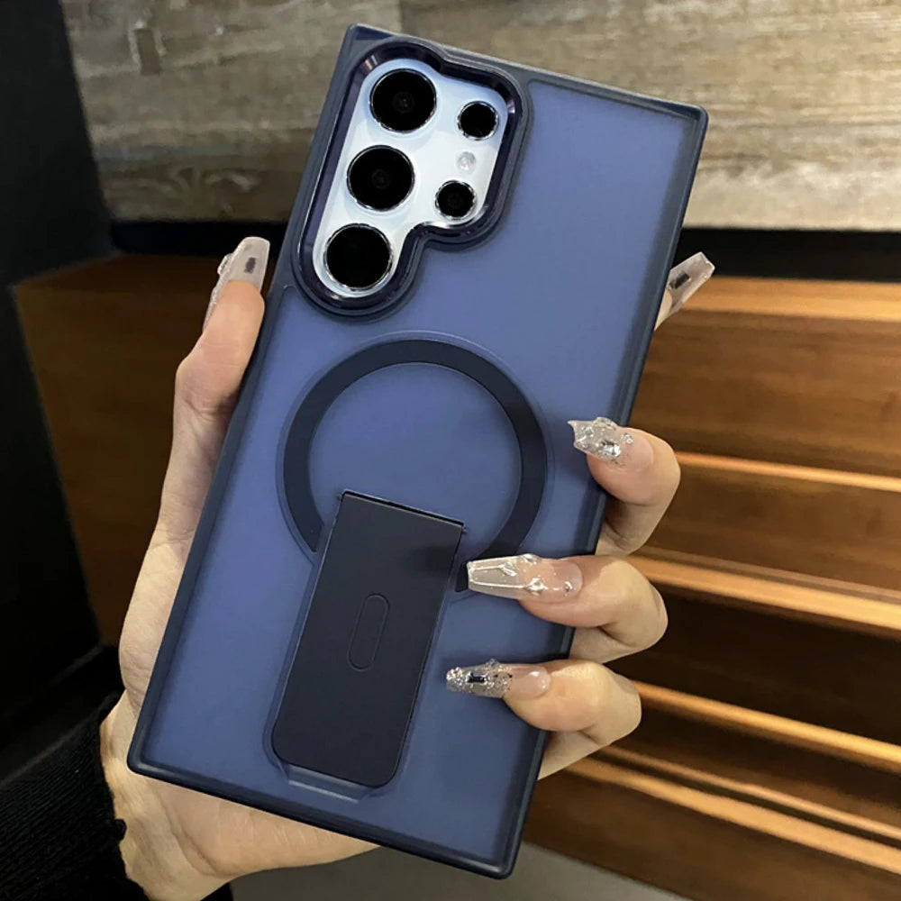 Luxus Magnet-Hülle mit Ladefunktion für Galaxy S25/S24