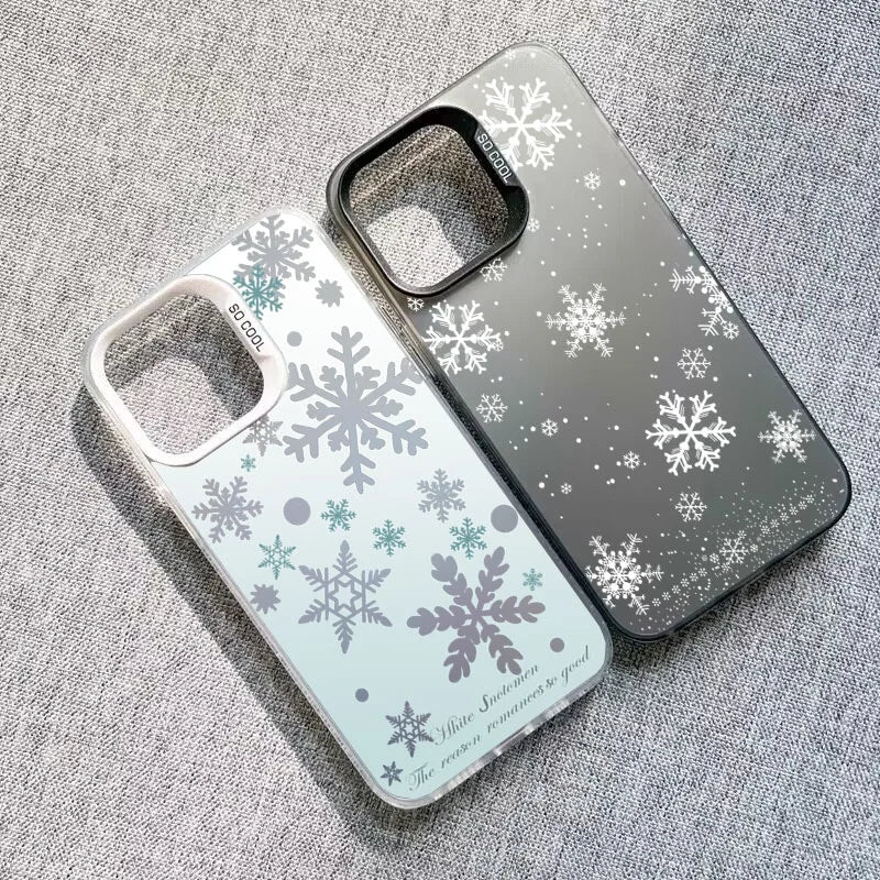 Handyhülle für Samsung S25 Weihnachtsbaum Schneeflocke