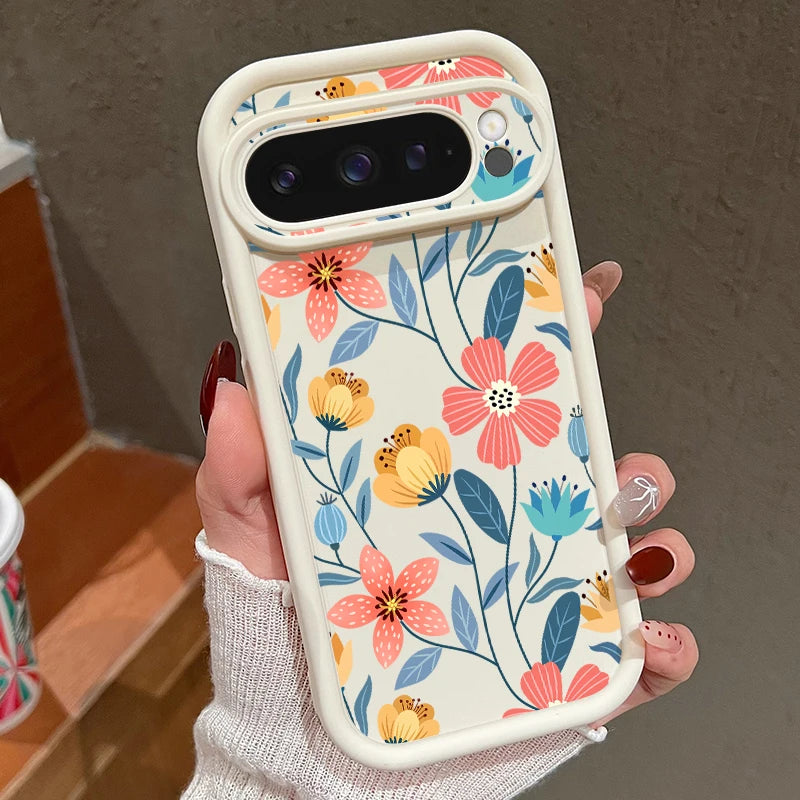 Bunte Blumen TPU-Hülle für Pixel 7–9