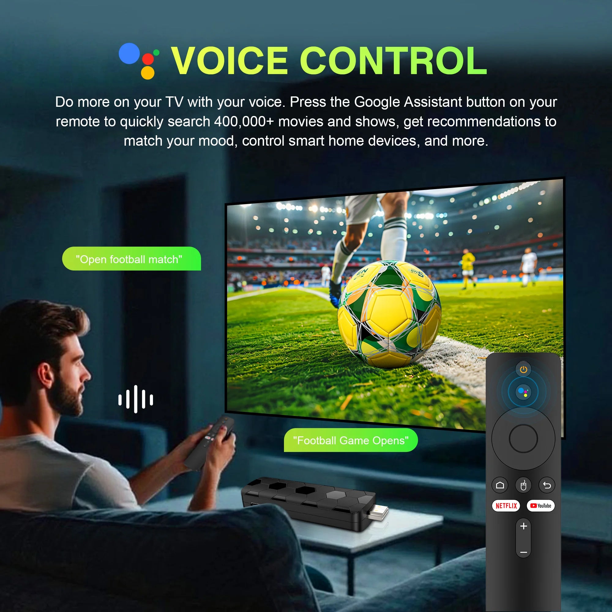 Android 14 TV Stick R3+ 4K Streaming Media