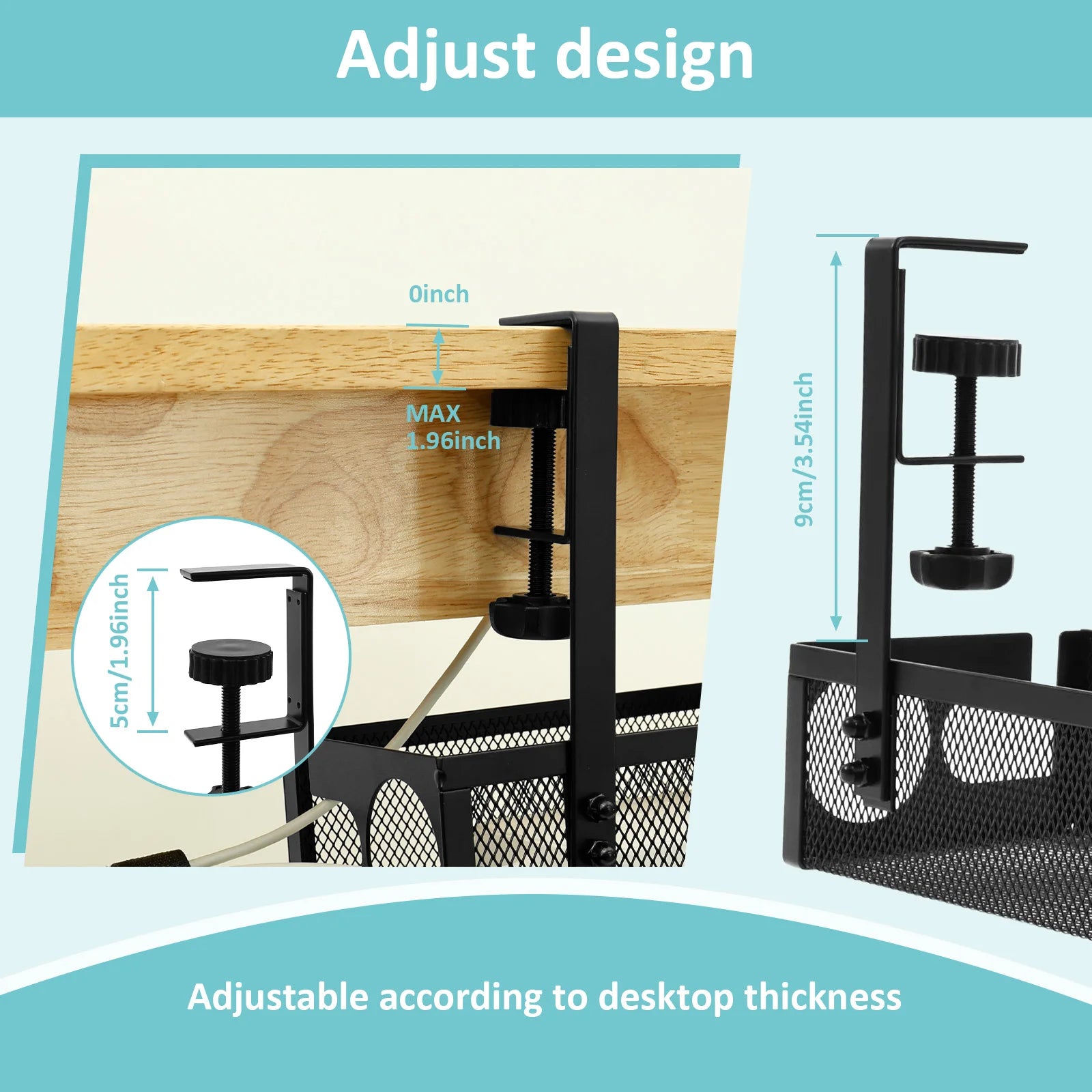 Kabelfach unter Schreibtisch – Steckdosen & Organizer