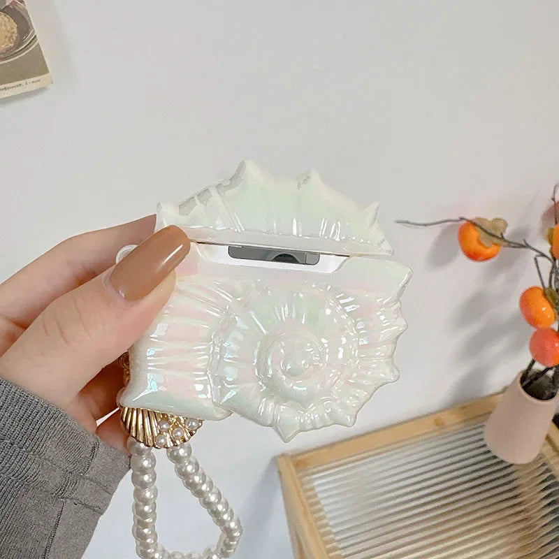 Glitzer Muschel Airpods Hülle Anhänger