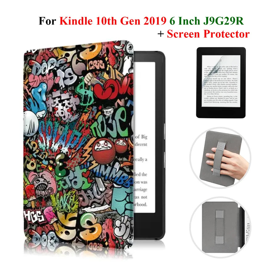 Étui + protection d'écran pour Kindle 10e génération 6 pouces