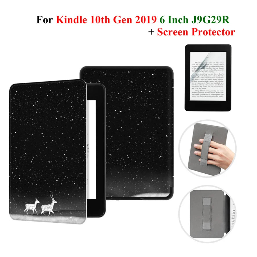 Étui + protection d'écran pour Kindle 10e génération 6 pouces