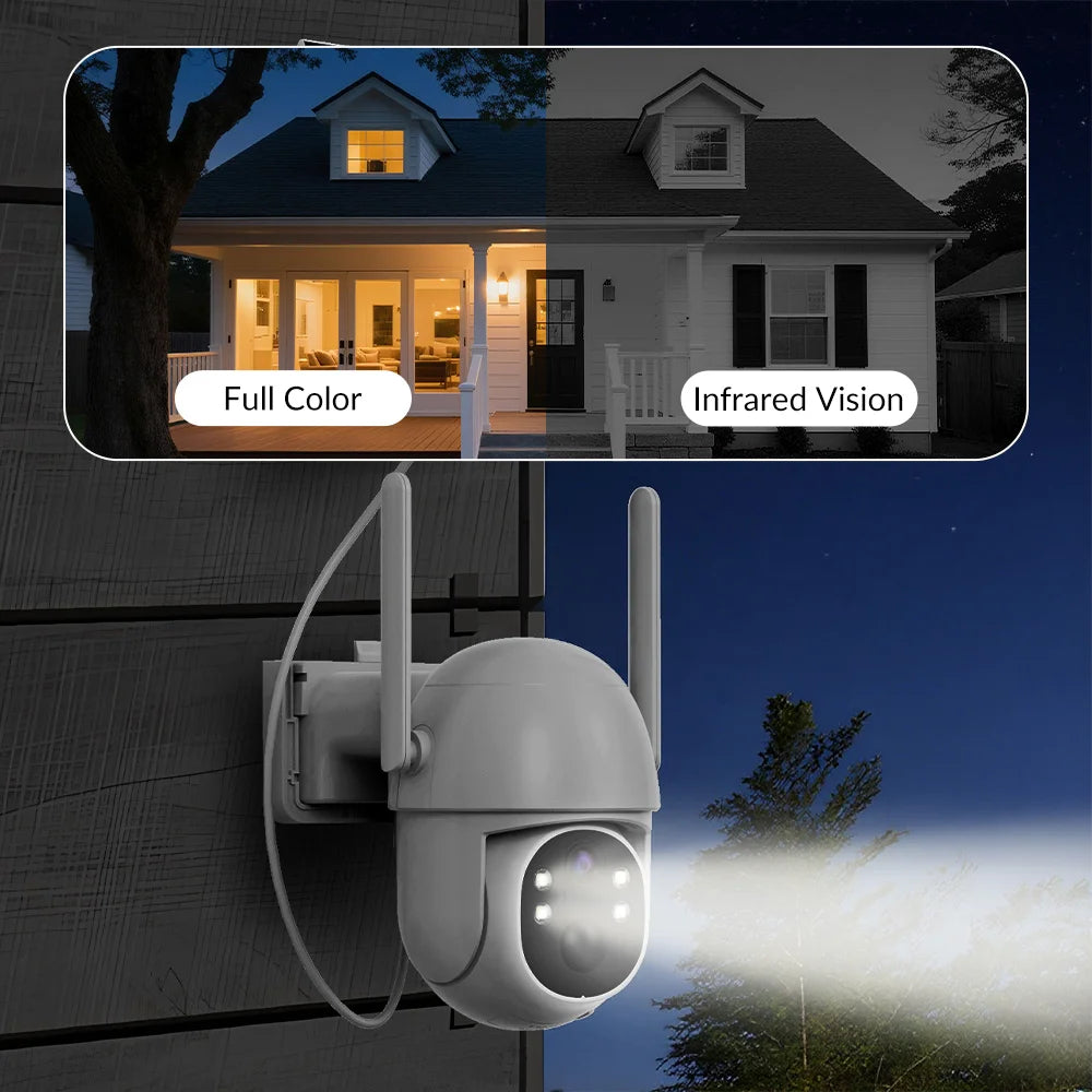 3MP Solar WLAN Außenkamera mit Farb-Nachtsicht