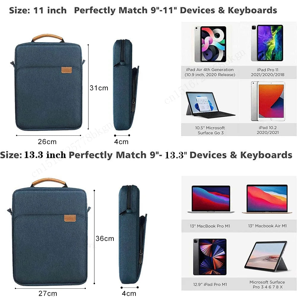 Tablet Tasche für iPad Pro/Air 10–13"