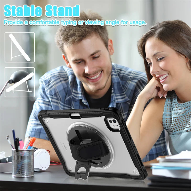 iPad Pro/Air Stoßfeste Hülle + Riemen