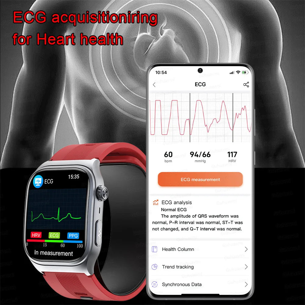 Smartwatch 2025 Herren Gesundheit IP68 Fitness Uhr