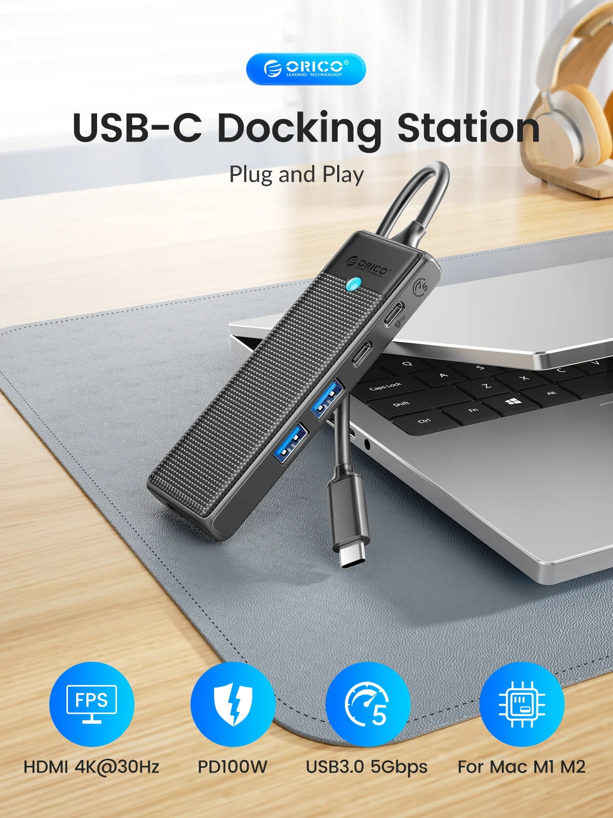 USB-C Dockingstation 4K 100W