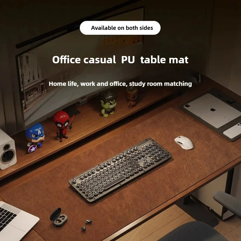 Tapis de souris rétro XL imperméable en daim PU