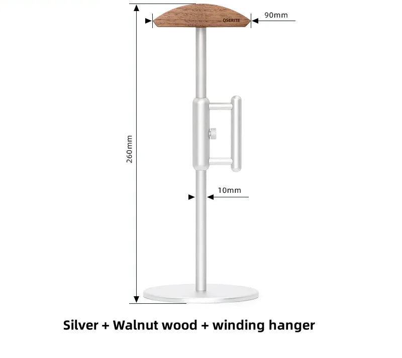 Minimalistischer Kopfhörerhalter aus Walnussholz