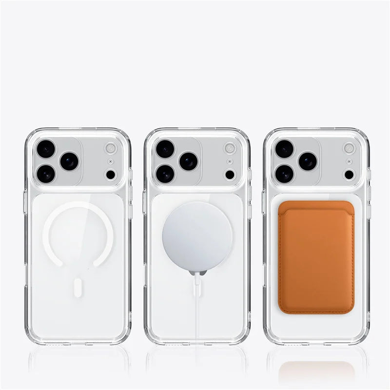 Klare Magsafe Hülle für iPhone 17 mit Touch-Kamerataste