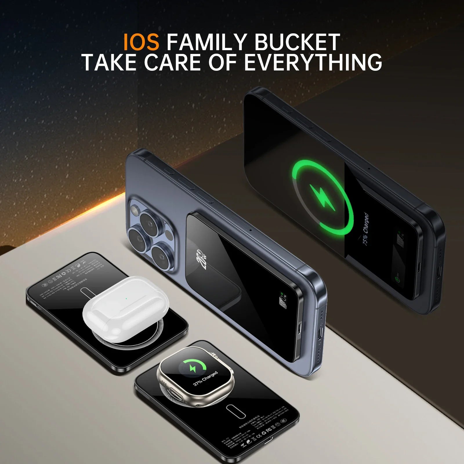 Ultraflache Magnet-Powerbank 5000/10000 mAh