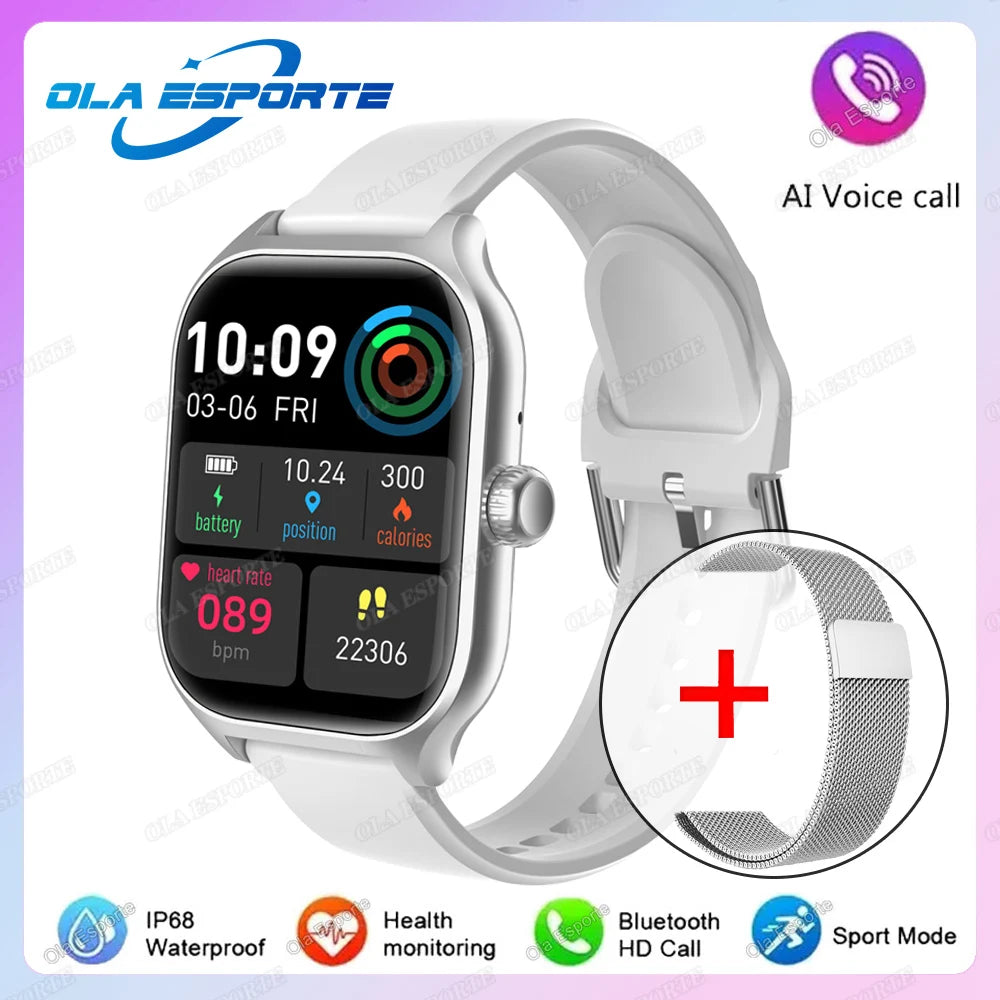 Smartwatch Herren Damen AMOLED Bildschirm 100+ Modi