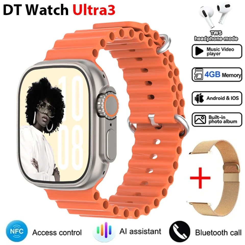 Intelligente Smartwatch 2025 mit NFC & Google Maps