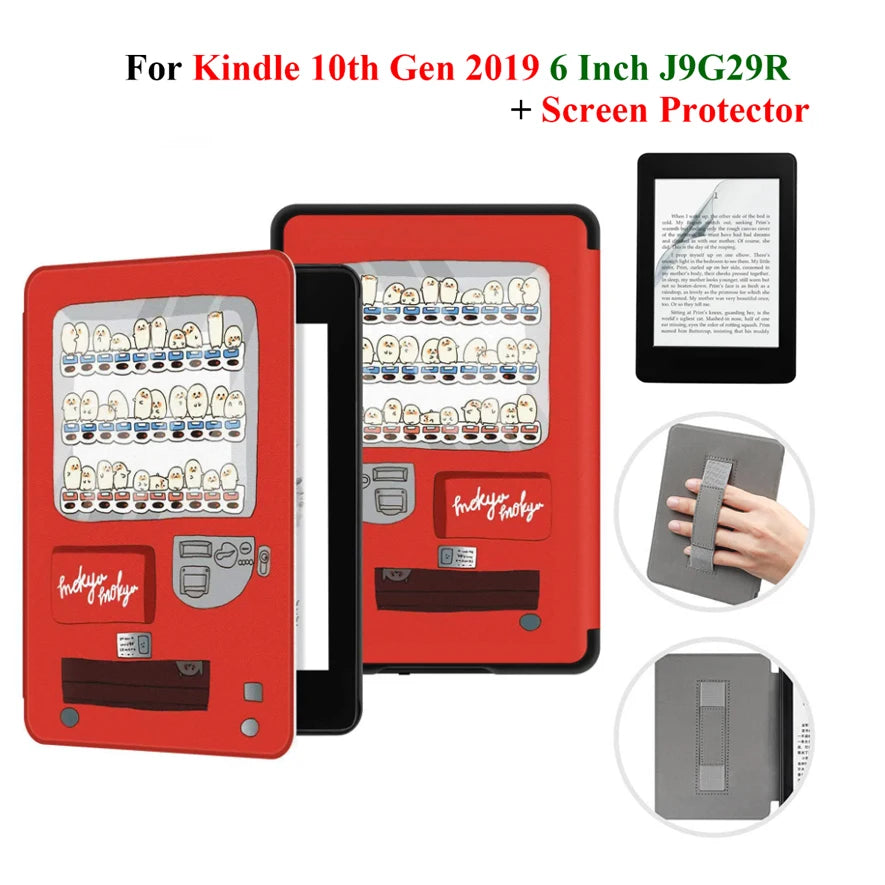 Étui + protection d'écran pour Kindle 10e génération 6 pouces
