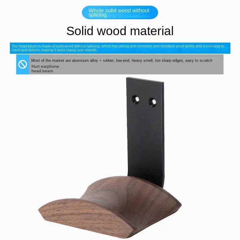 Holz Kopfhörerständer Aluminium Desktop Halterung