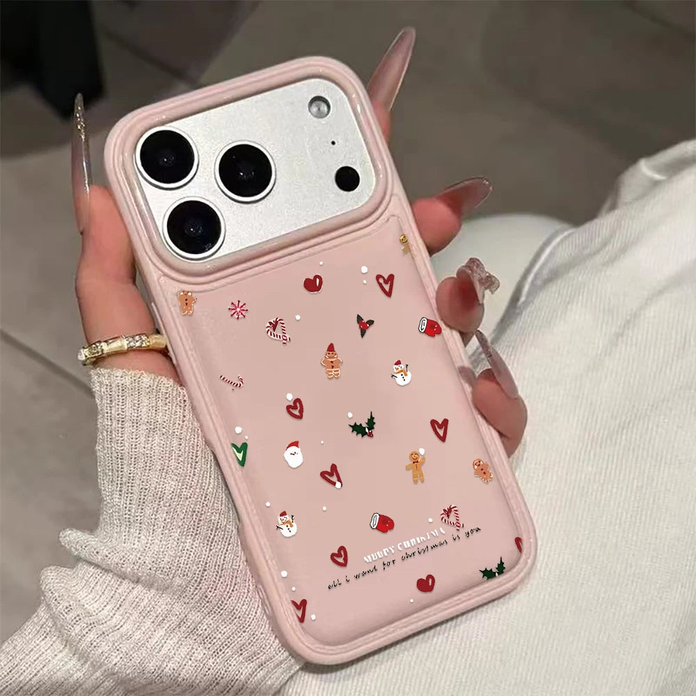 Weihnachts Handyhülle Leder Silikon für iPhone 17 Pro Max