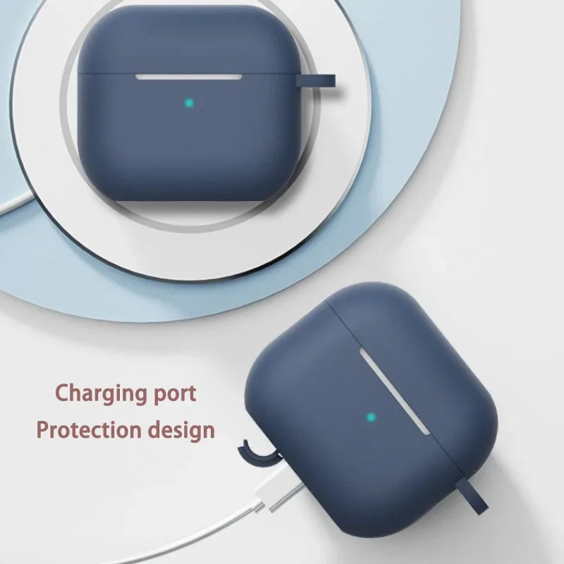 Silikon Schutzhülle mit Schnalle für AirPods Serie