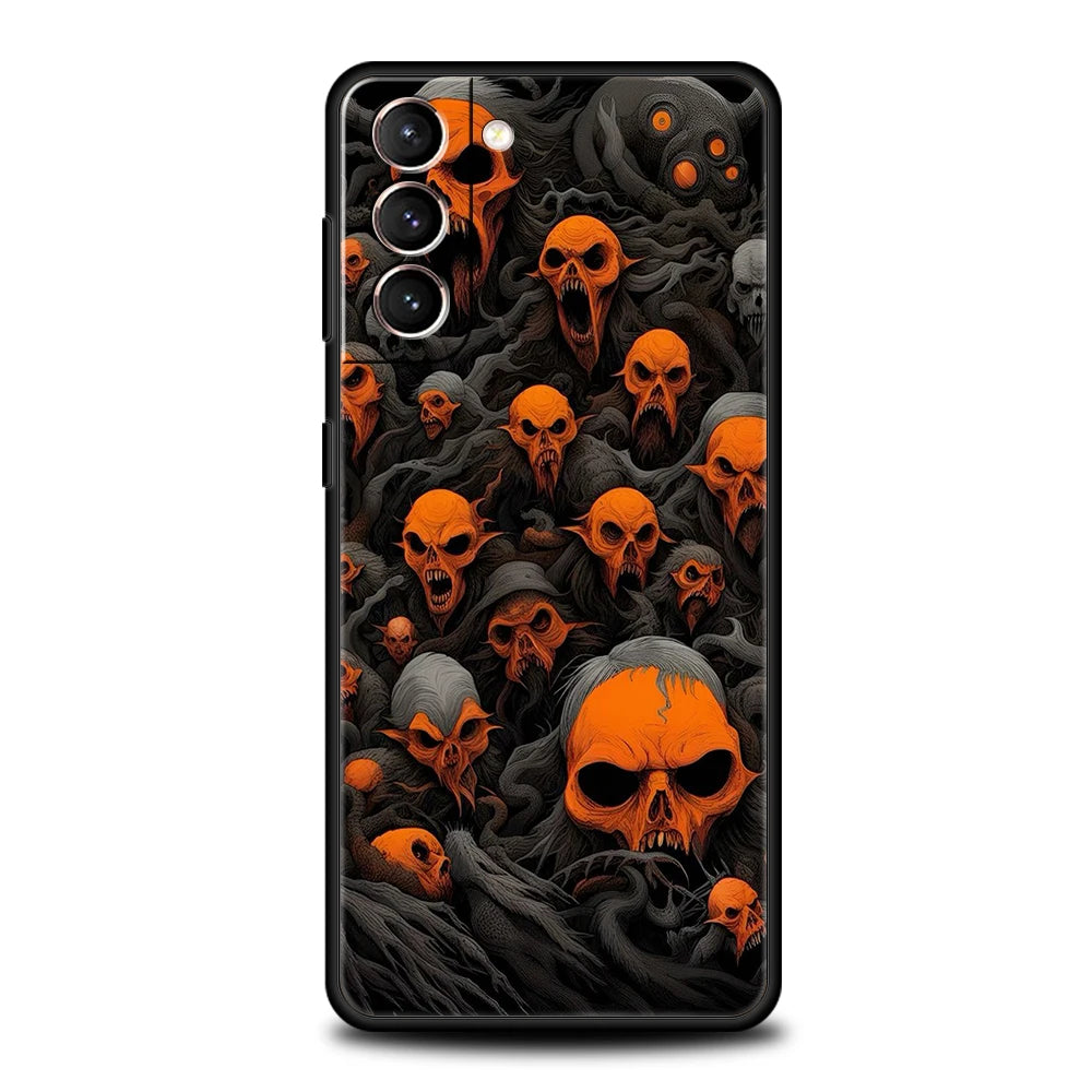 Schädel Handyhülle Schwarz Für Samsung Galaxy