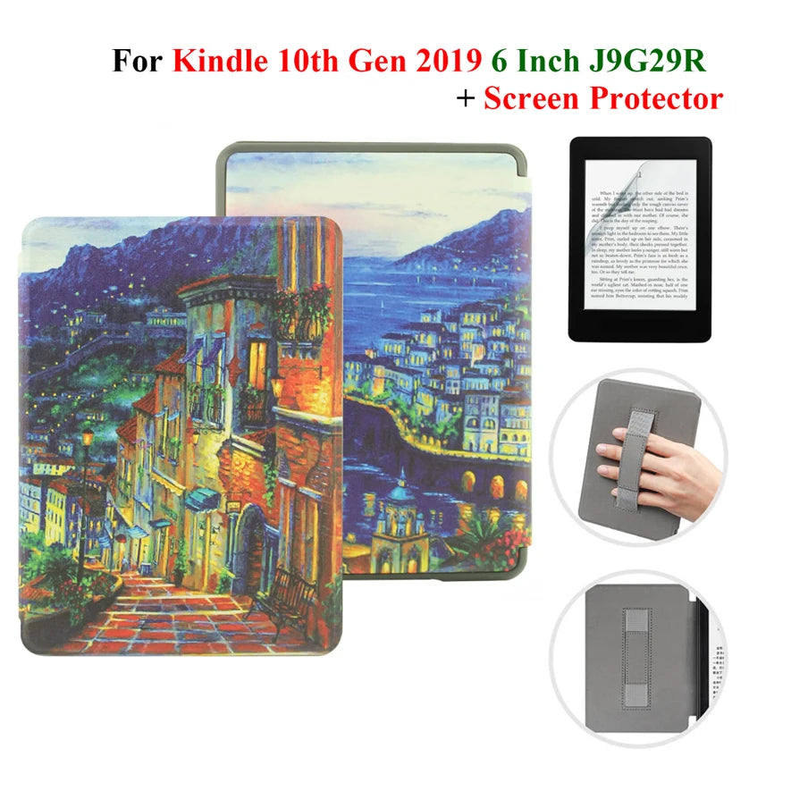 Étui + protection d'écran pour Kindle 10e génération 6 pouces