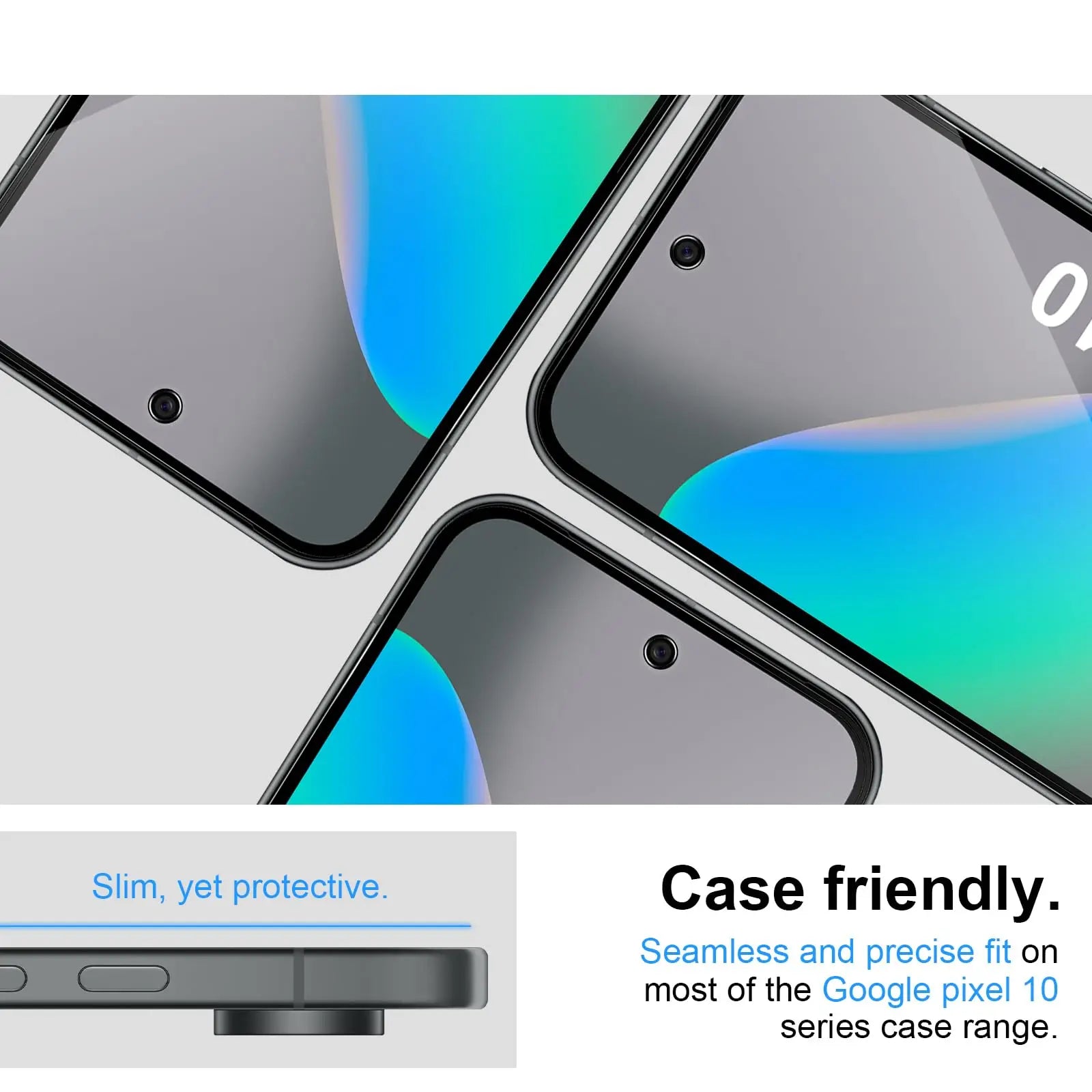 Anti-spy glass screen protector for Google Pixel 10 Pro