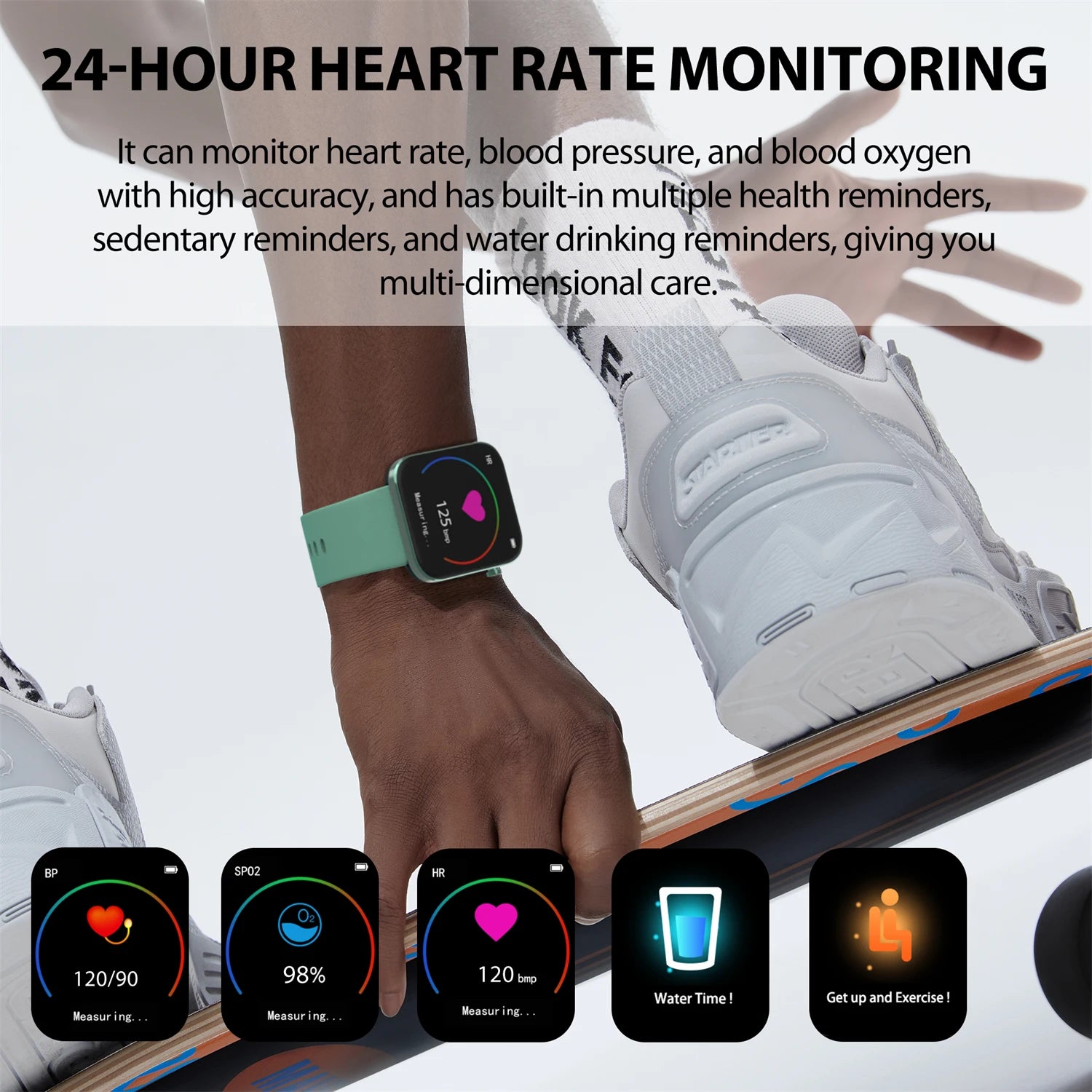 Smartwatch 1.69" Fitness Uhr mit Info & IP67 Schutz