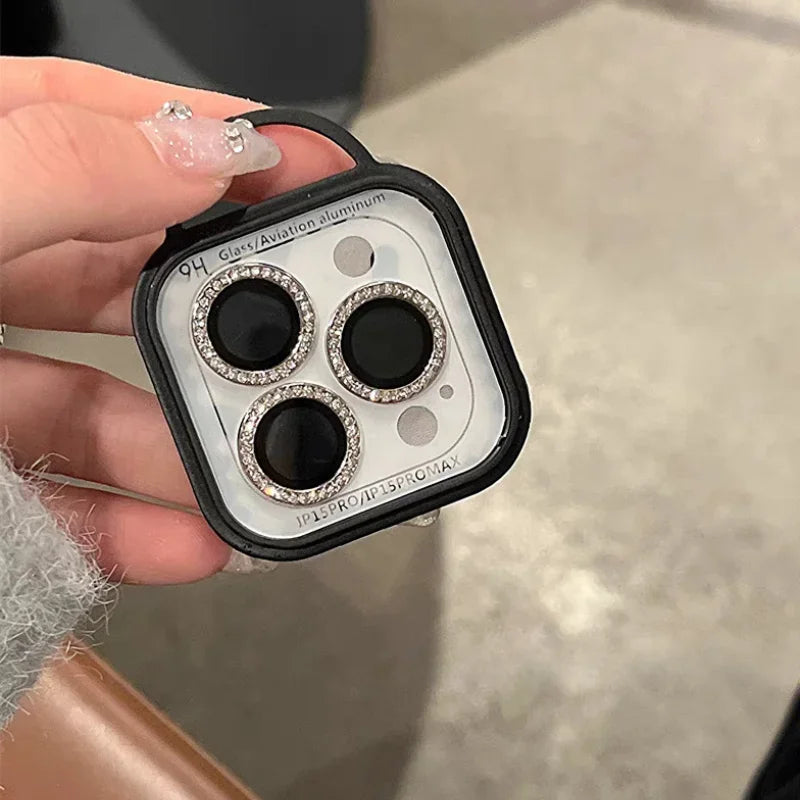 Diamant Kameraobjektiv-Schutz für iPhone 12–16 Pro Max