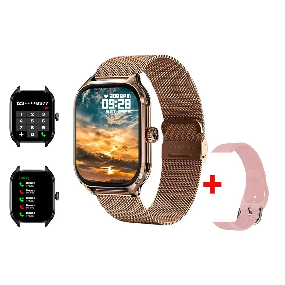 Smartwatch 2,01" HD Display mit Anruf- & Nachrichtenfunktion