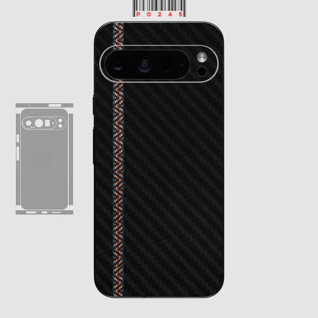 Kohlefaser Hautfolie für Pixel 9–7 Pro