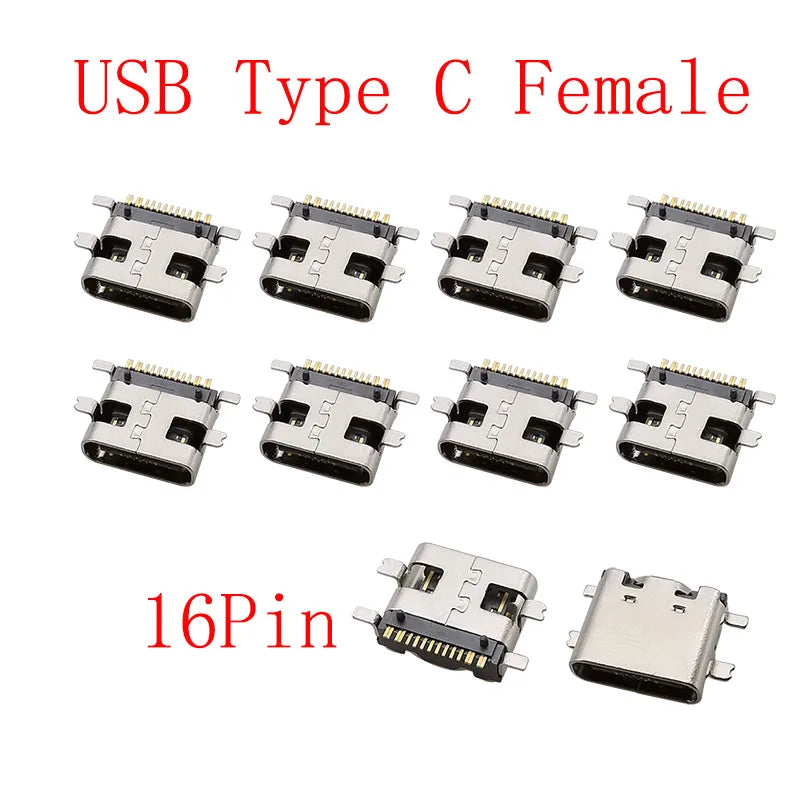 10er Set USB Typ C Stecker & Buchsen