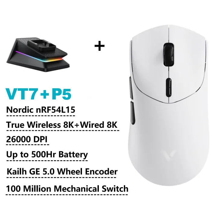 Leichte Wireless Gaming-Maus mit 8K Polling-Rate