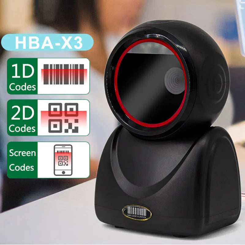 2D QR Barcode-Scanner USB Freihändig Desktopgerät