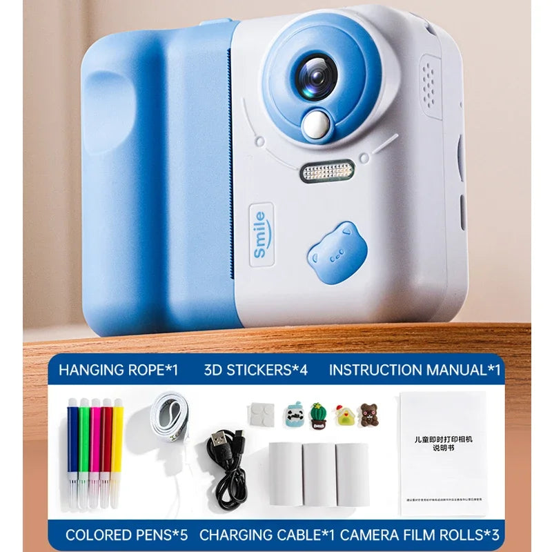 Kinder Digitalkamera Sofortdruck 1080P HD Mini Video Spielzeug