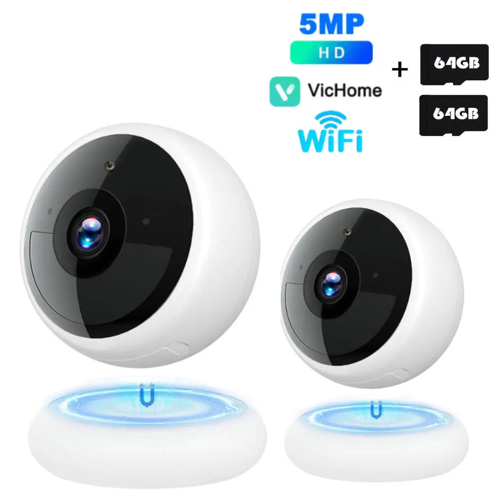 2K 5MP Wireless WiFi Surveillance Camera with Battery