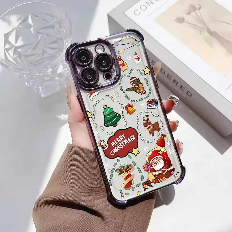 Winterliche Weihnachts TPU Silikonhuelle fuer Google Pixel 8 9 10 Schutz