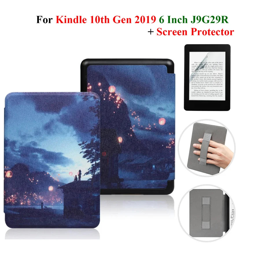 Étui + protection d'écran pour Kindle 10e génération 6 pouces