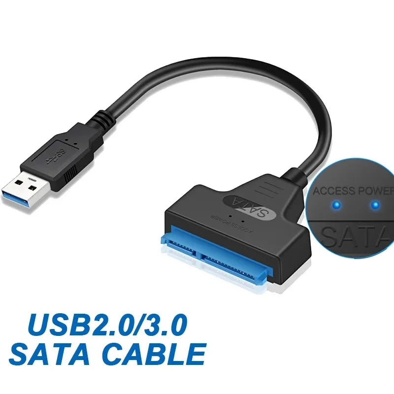 USB 3.0/2.0 SATA Kabel für SSD/HDD 20–50 cm